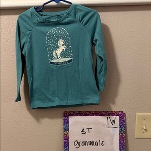 Teal Long Sleeve Unicorn Shirt